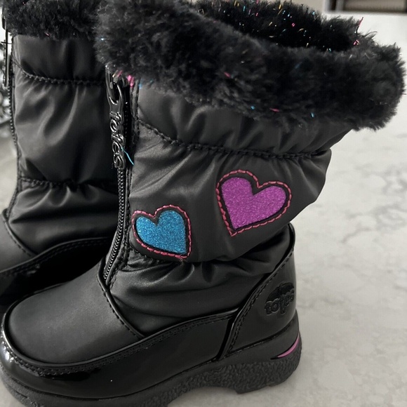 Host Pick! totes Allison Toddler Girls Sparkle, Waterproof Winter Boots 6T - Picture 5 of 9